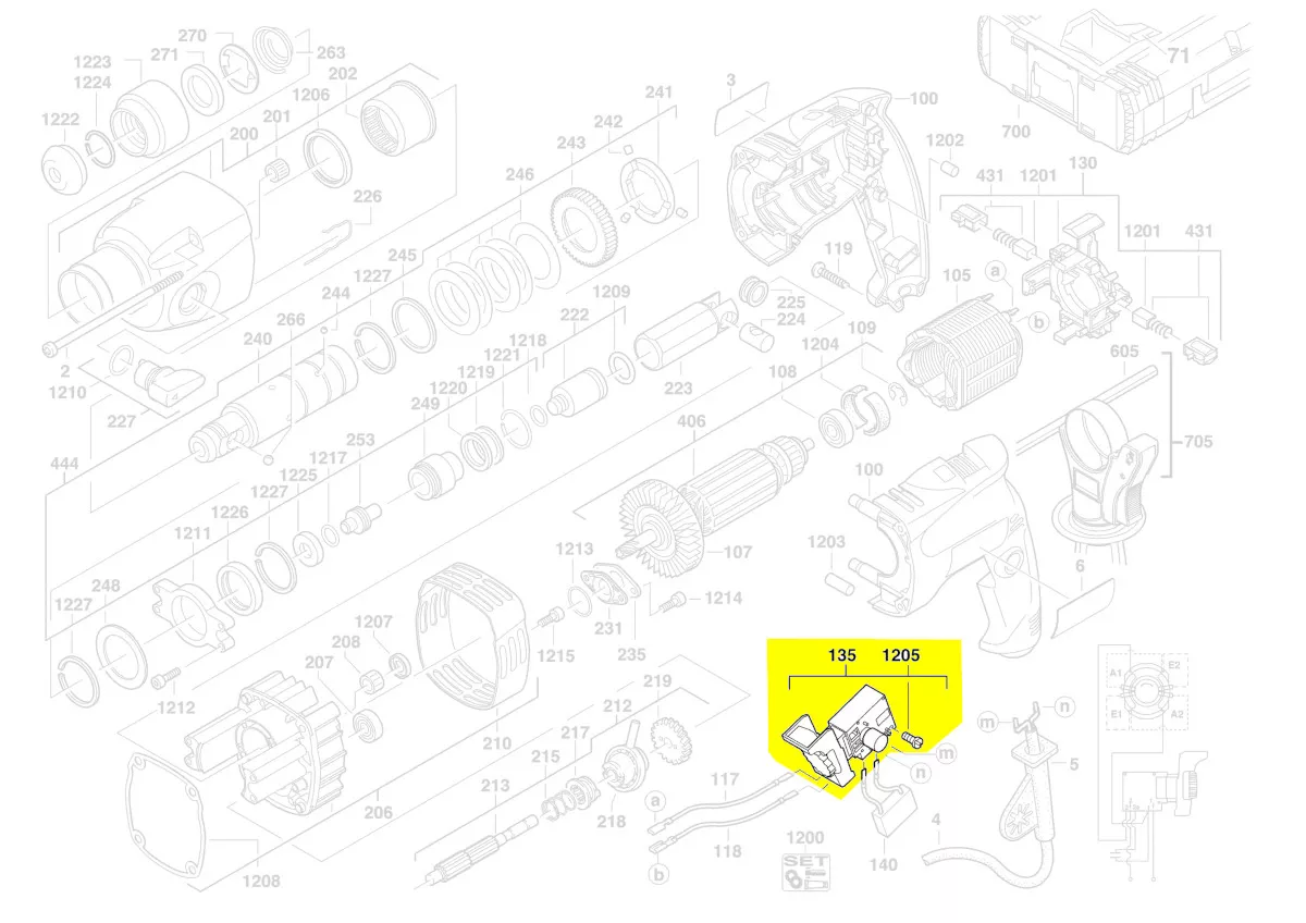 Interrupteur variateur réf. 4931372529 AEG